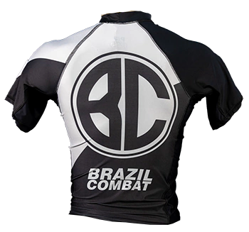 Rash Guard New Age Manga Corta Blanco y Negro