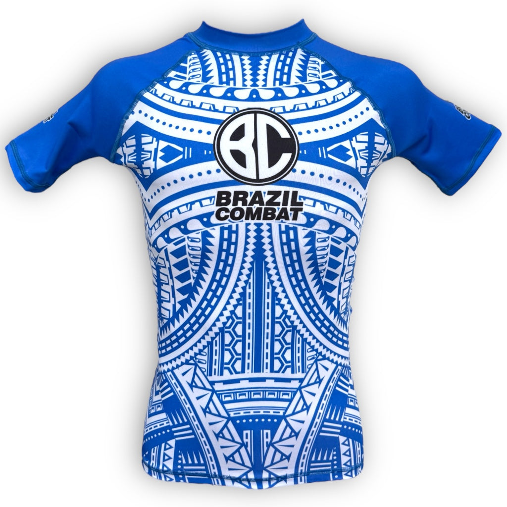 Rash Guard Maori Blue short sleeves