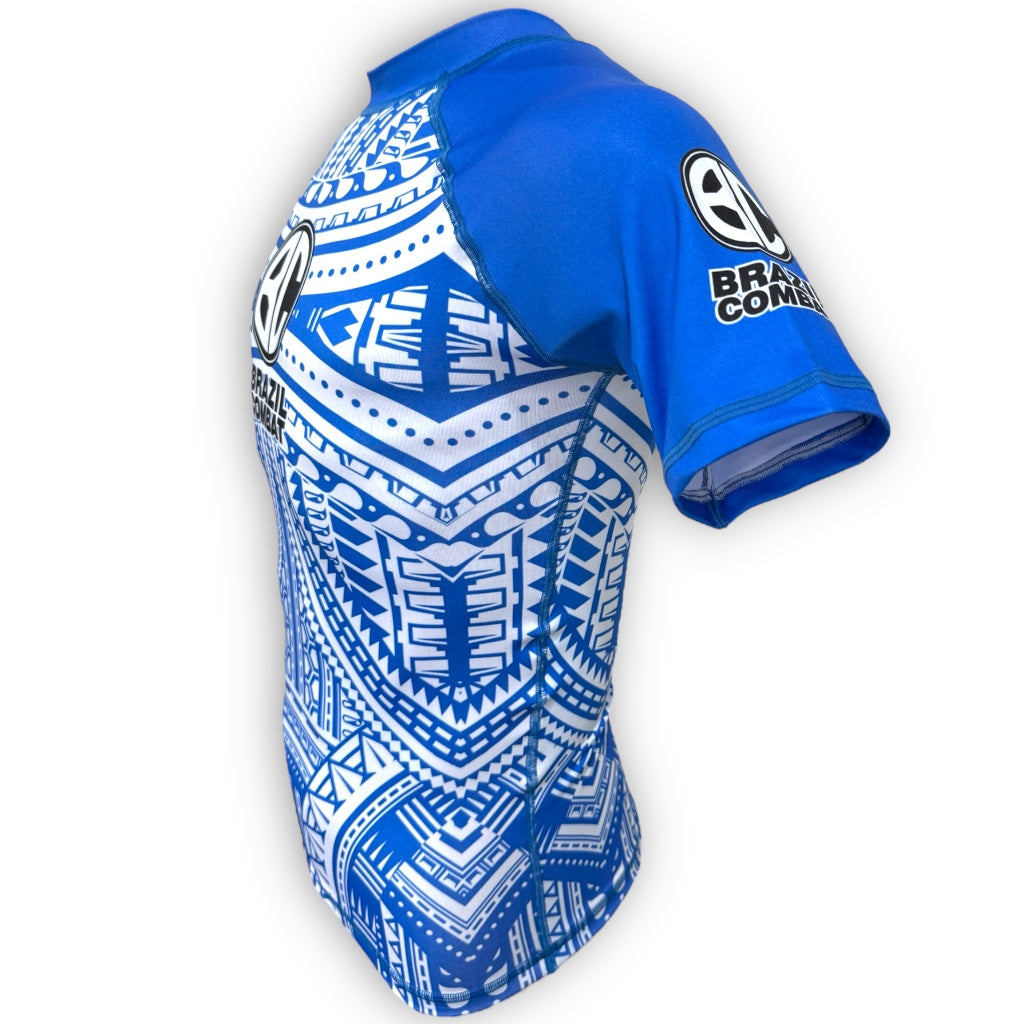 Rash Guard Maori Blue short sleeves