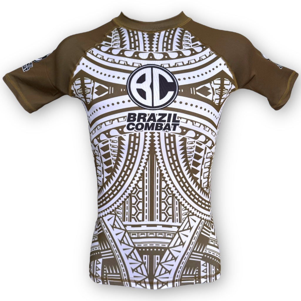 Rash Guard Maori Brown short sleeves