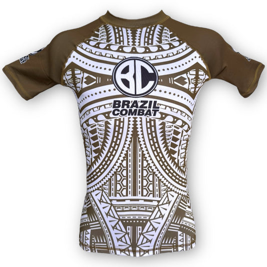 Rash Guard Maori Brown short sleeves