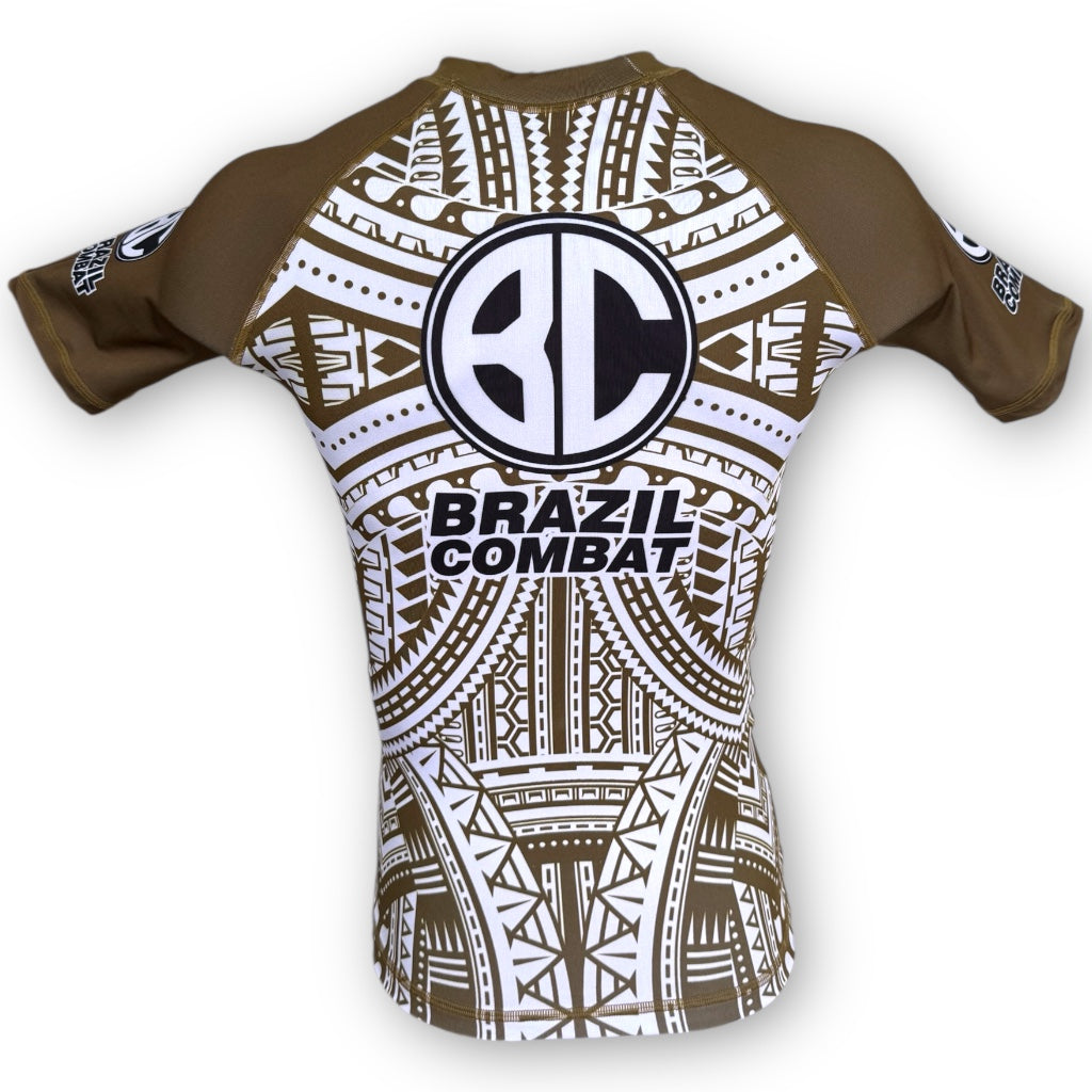 Rash Guard Maori Brown short sleeves