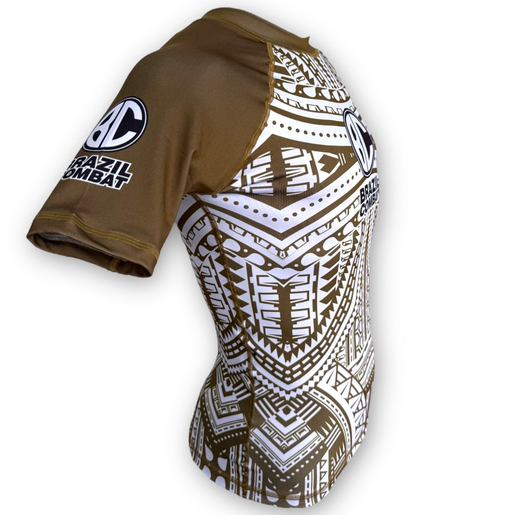 Rash Guard Maori Brown short sleeves