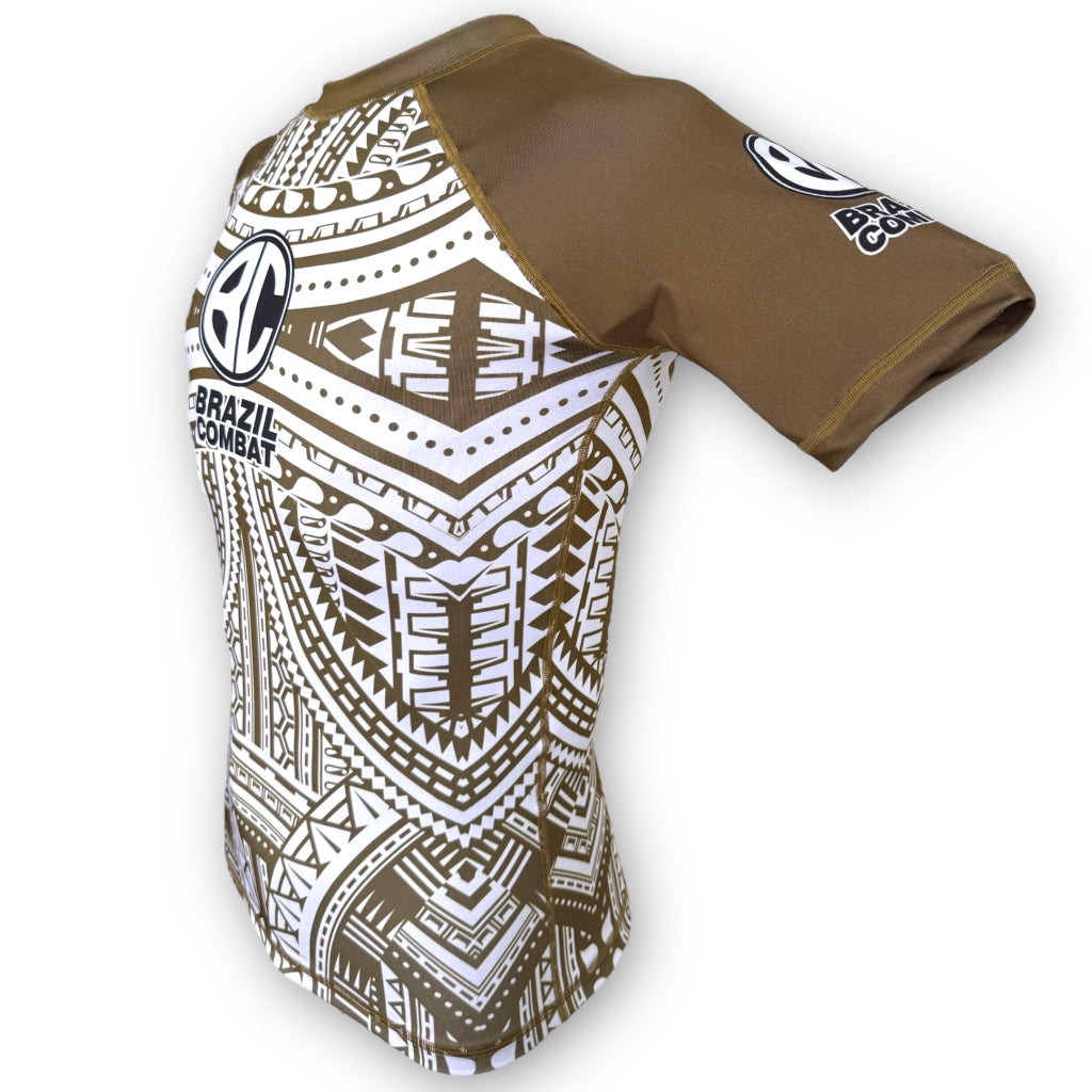Rash Guard Maori Brown short sleeves