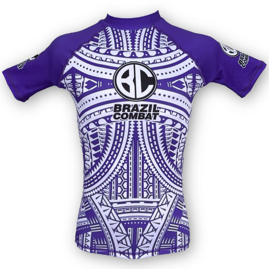 Rash Guard Maori Purple short sleeves