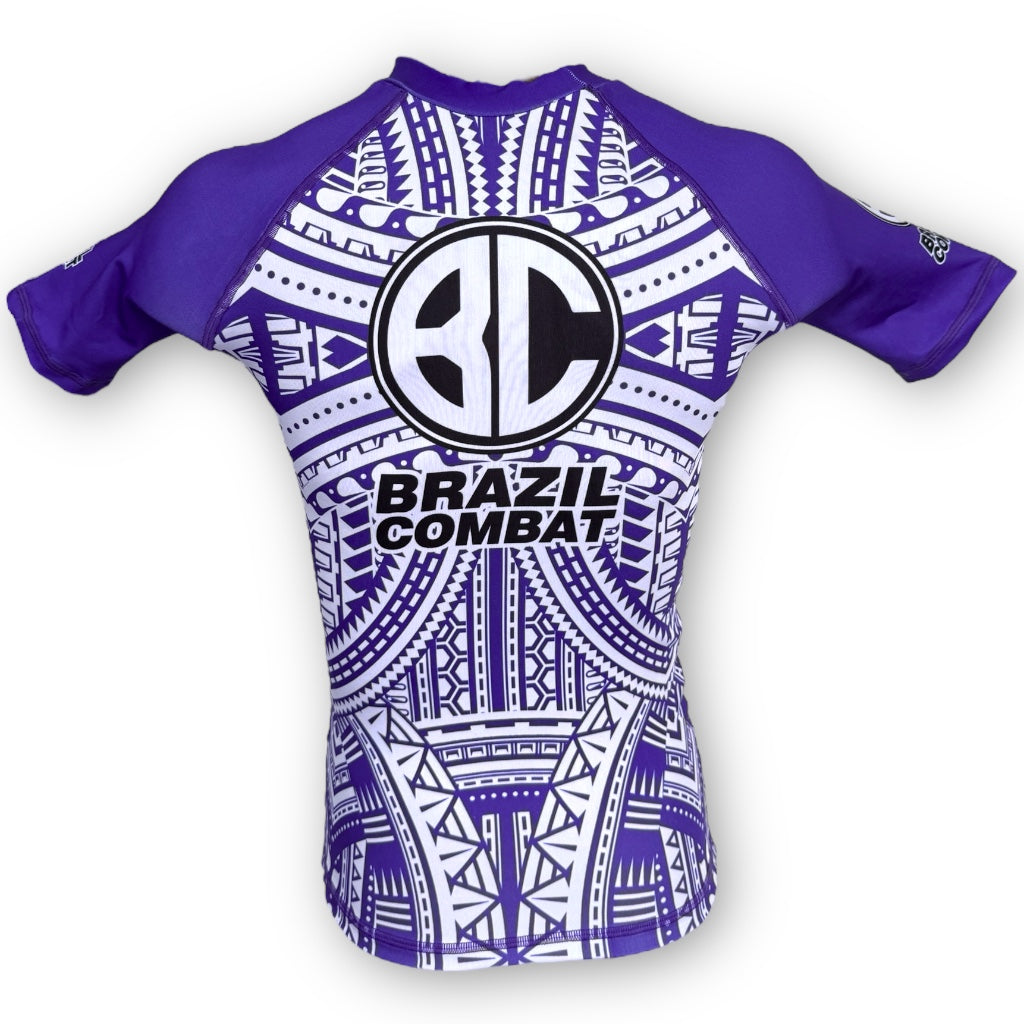 Rash Guard Maori Purple short sleeves