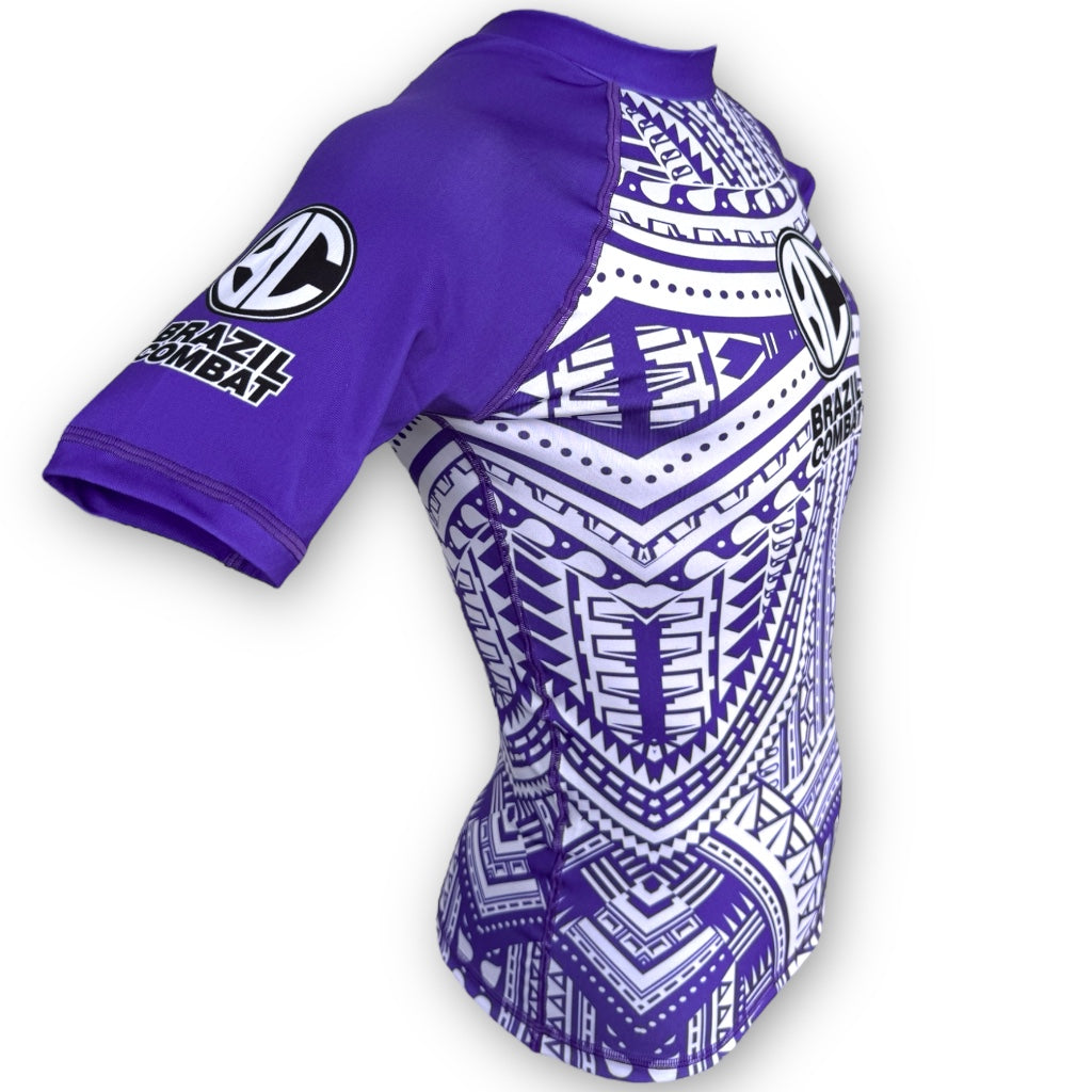Rash Guard Maori Purple short sleeves