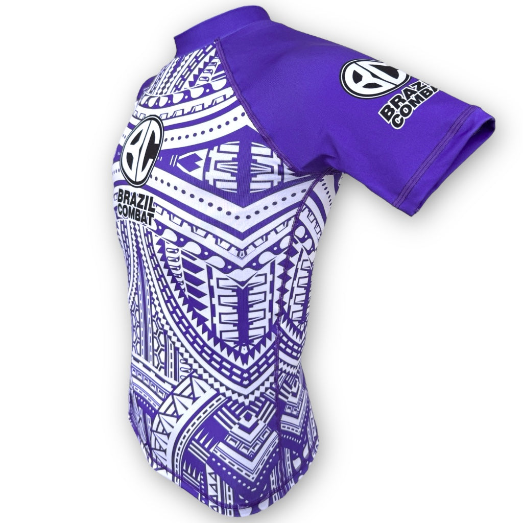 Rash Guard Maori Purple short sleeves